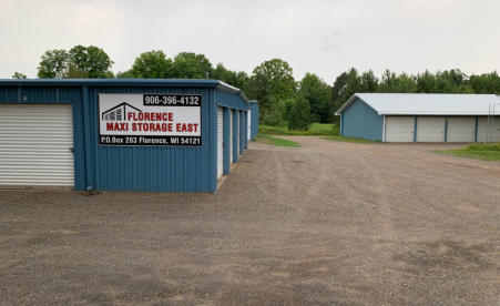 Florence Maxi Storage is located at 4063 US Hwy 2 West in Florence, Wisconsin.  Call (906) 396-4132 to reserve a storage space.